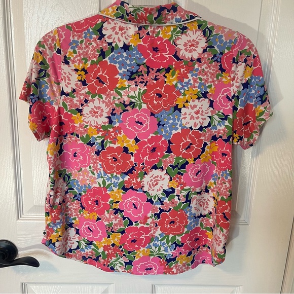 Kate Spade New York Medium 2 Piece Floral Pyjama Short Set Vacation Summer - Picture 4 of 13